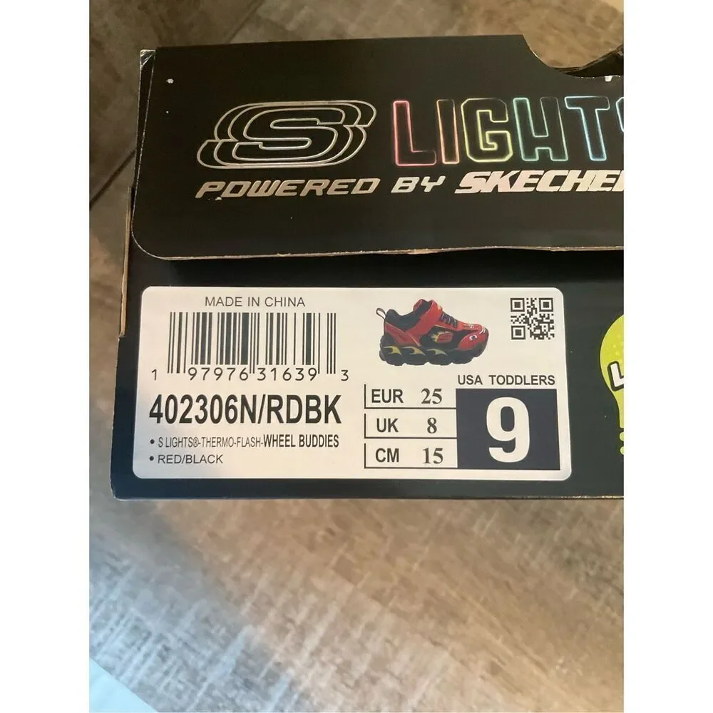 SKECHERS 9 Toddler Thermo Flash Wheel Buddies Sneakers